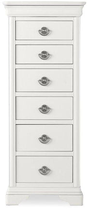 Bentley Designs Chantilly White 6 Drawer Tall Chest