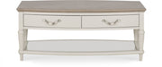 Bentley Designs Montreux Grey Washed Oak & Soft Grey Coffee Table With Drawers