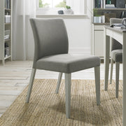 Bentley Designs Bergen Grey Washed Uph Chair - Titanium Fabric (Pair)