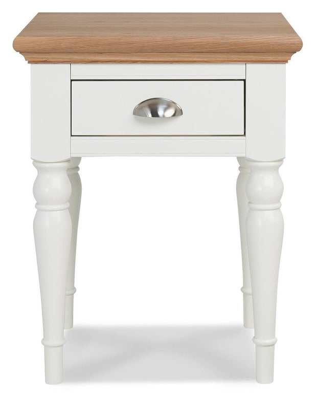 Bentley Designs Hampstead Two Tone Lamp Table - Turned Leg