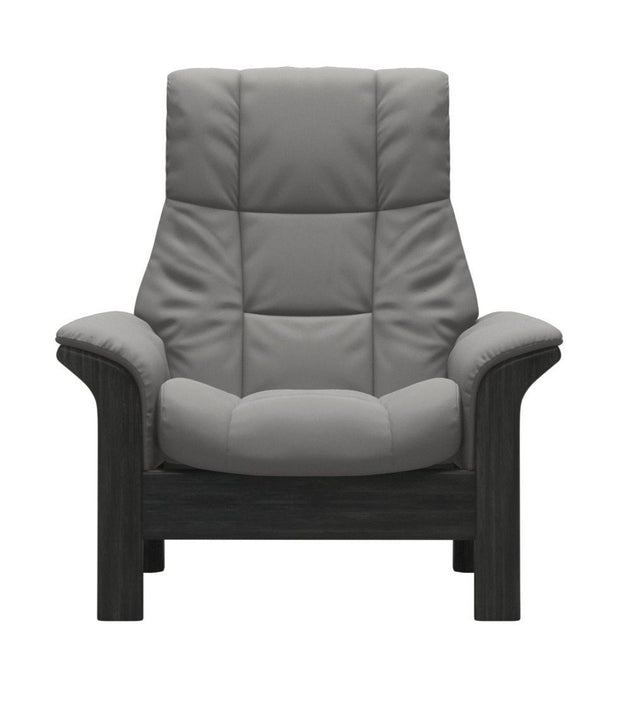 Stressless Windsor High Back Chair - Paloma Silver Grey/Grey Wood