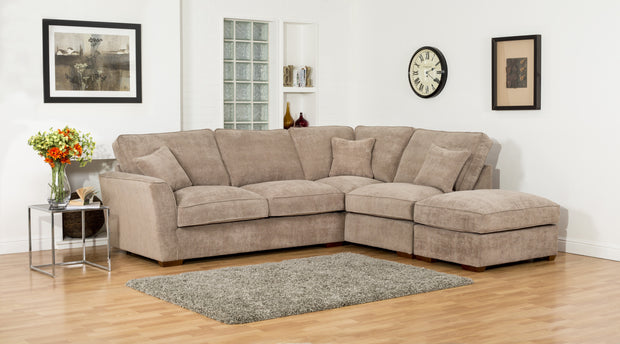 Atlantis 2 Seat Right Hand Facing with Footstool Standard Back Sofa Bed Corner Group