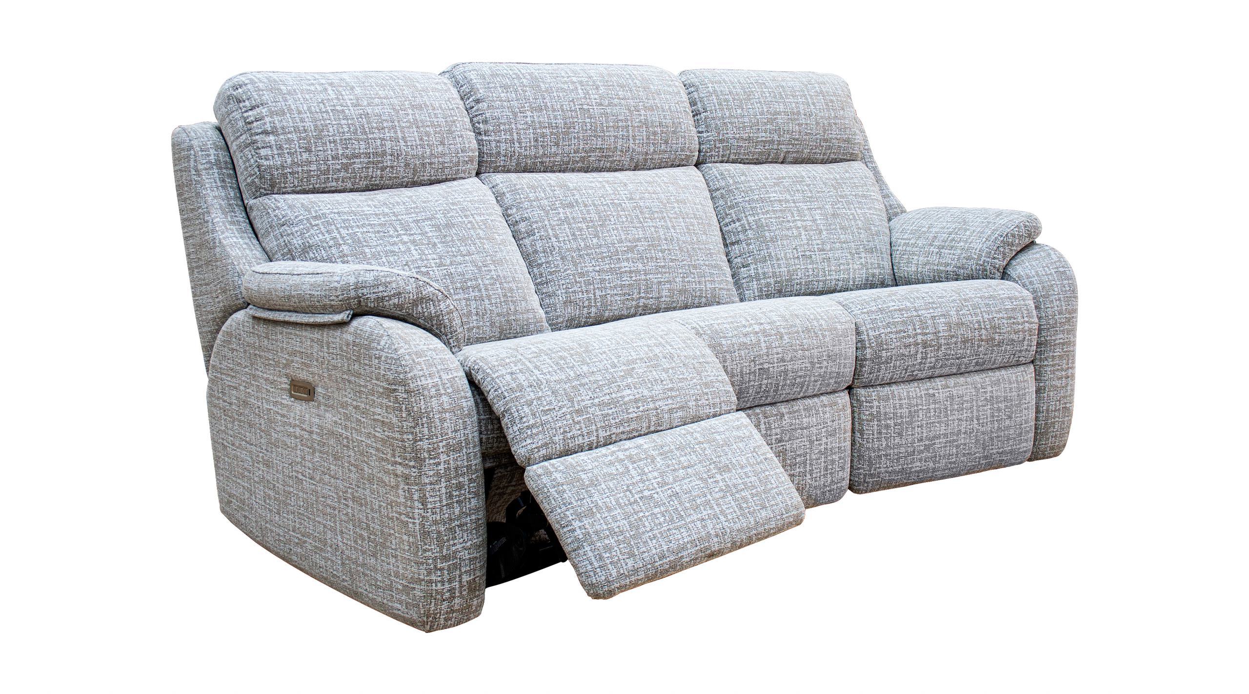 Fabric 3 best sale seater recliner