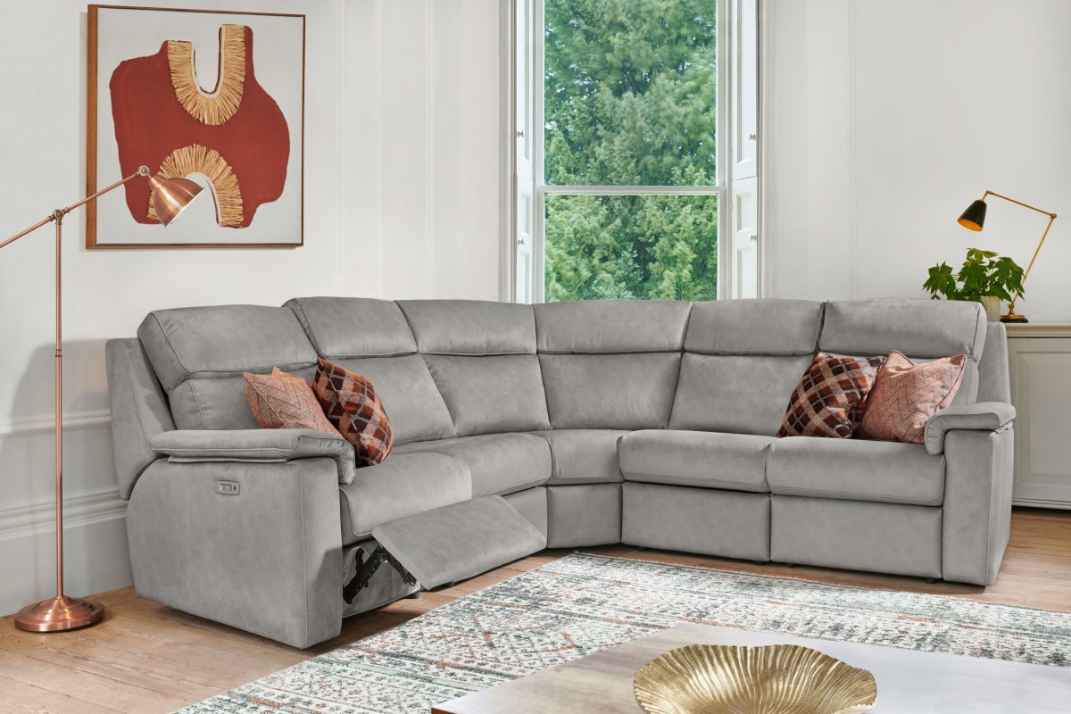 Ellis Corner Sofa with LHF Power Recliner Unit