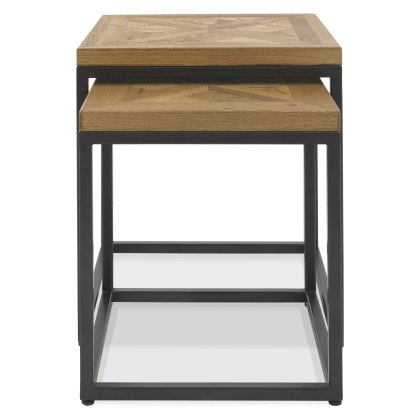 Indus Rustic Oak Nest of Tables Indus Rustic Oak Nest of Tables