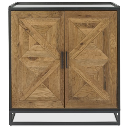 Indus Rustic Oak Drinks Cabinet Indus Rustic Oak Drinks Cabinet