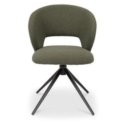 Stella 360 Self Returning Swivel Chair - Green Boucle Fabric (Single) Stella 360 Self Returning Swivel Chair - Green Boucle Fabric (Single)