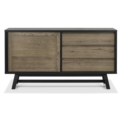 Camden Weathered Oak & Peppercorn Wide Sideboard Camden Weathered Oak & Peppercorn Wide Sideboard
