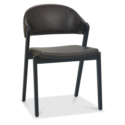 Camden Peppercorn Upholstered Chair - Old West Vintage Bonded Leather (Pair) Camden Peppercorn Upholstered Chair - Old West Vintage Bonded Leather (Pair)