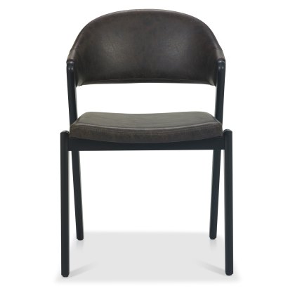 Camden Peppercorn Upholstered Chair - Old West Vintage Bonded Leather (Pair) Camden Peppercorn Upholstered Chair - Old West Vintage Bonded Leather (Pair)