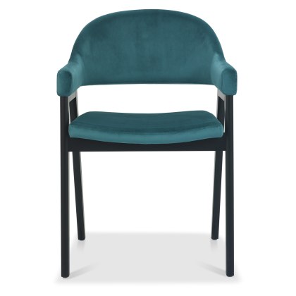 Camden Peppercorn Upholstered Armchair - Azure Velvet (Pair) Camden Peppercorn Upholstered Armchair - Azure Velvet (Pair)