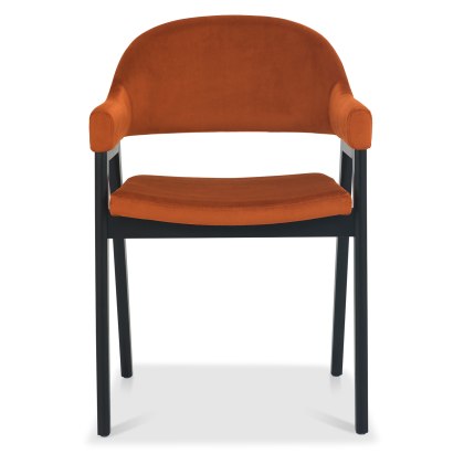 Camden Peppercorn Upholstered Armchair - Rust Velvet (Pair) Camden Peppercorn Upholstered Armchair - Rust Velvet (Pair)