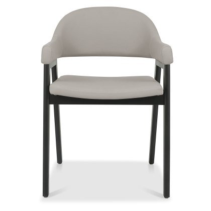 Camden Peppercorn Upholstered Armchair - Grey Bonded Leather (Pair) Camden Peppercorn Upholstered Armchair - Grey Bonded Leather (Pair)