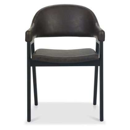 Camden Peppercorn Upholstered Armchair - Old West Vintage Leather (Pair) Camden Peppercorn Upholstered Armchair - Old West Vintage Leather (Pair)