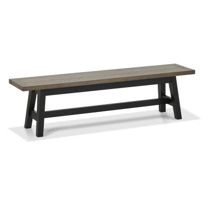 Camden Weathered Oak & Peppercorn Small Bench Camden Weathered Oak & Peppercorn Small Bench