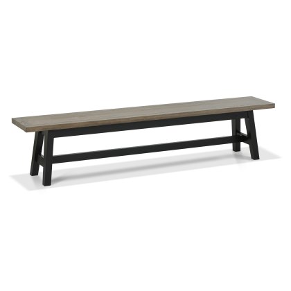 Camden Weathered Oak & Peppercorn Large Bench Camden Weathered Oak & Peppercorn Large Bench