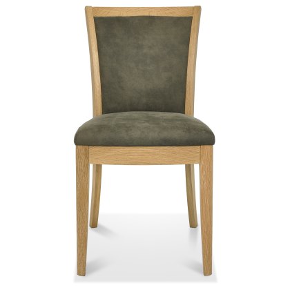 Chester Oak Upholstered Chair - Mocha Fabric (Pair) Chester Oak Upholstered Chair - Mocha Fabric (Pair)
