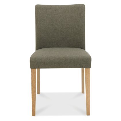Bergen Oak Upholstered Chair - Black Gold Fabric (Pair) Bergen Oak Upholstered Chair - Black Gold Fabric (Pair)