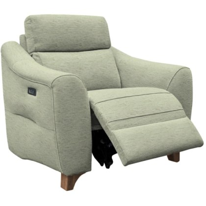 G Plan Monza Fabric Power Recliner Chair with Wooden Feet G Plan Monza Fabric Power Recliner Chair with Wooden Feet