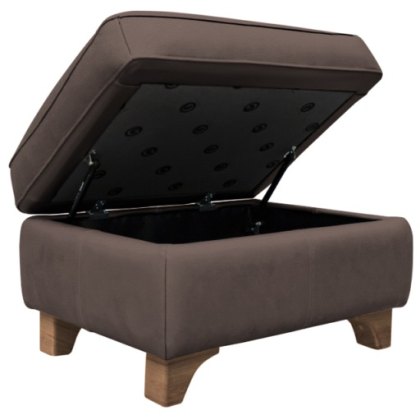 G Plan Monza Leather Storage Stool with Wooden Feet G Plan Monza Leather Storage Stool with Wooden Feet