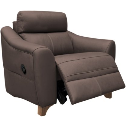 G Plan Monza Leather Manual Recliner Chair with Wooden Feet G Plan Monza Leather Manual Recliner Chair with Wooden Feet