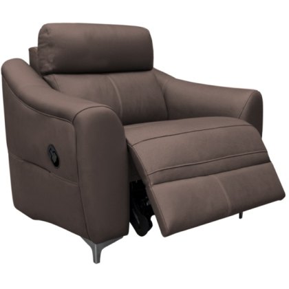 G Plan Monza Leather Manual Recliner Chair with Metal Feet G Plan Monza Leather Manual Recliner Chair with Metal Feet