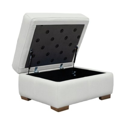 G Plan Seattle Leather Storage Footstool with Wooden Feet G Plan Seattle Leather Storage Footstool with Wooden Feet