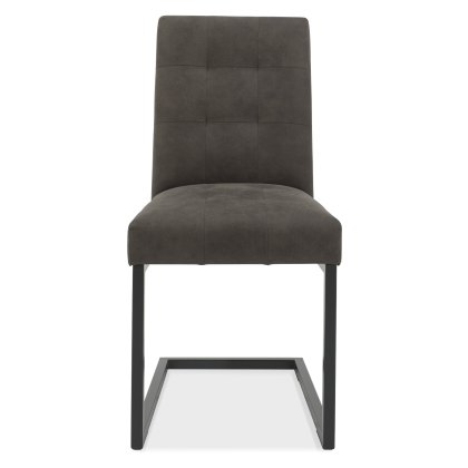 Indus Upholstered Cantilever Chair - Dark Grey (Pair) Indus Upholstered Cantilever Chair - Dark Grey (Pair)