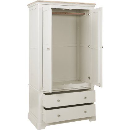 Ludlow Painted 2 Drawer Gents Double Wardrobe Ludlow Painted 2 Drawer Gents Double Wardrobe