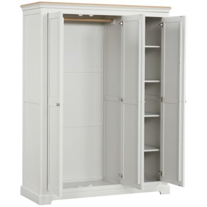 Ludlow Painted Triple Wardrobe with Shelves Ludlow Painted Triple Wardrobe with Shelves