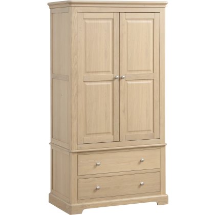 Ludlow Oak 2 Drawer Gents Double Wardrobe Ludlow Oak 2 Drawer Gents Double Wardrobe