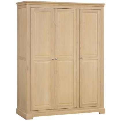 Ludlow Oak Triple Wardrobe with Shelves Ludlow Oak Triple Wardrobe with Shelves