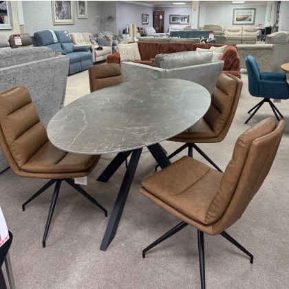 Galaxy Oval 180cm Table with 4 x Nobo Swivel Chairs Galaxy Oval 180cm Table with 4 x Nobo Swivel Chairs