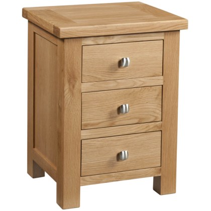 Dodford Oak 3 Drawer Bedside Dodford Oak 3 Drawer Bedside