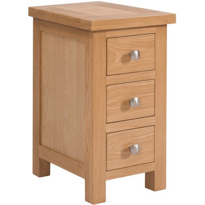 Dodford Oak 3 Drawer Compact Bedside Dodford Oak 3 Drawer Compact Bedside