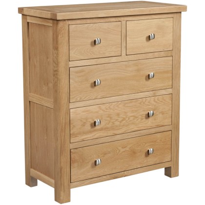 Dodford Oak 2 Over 3 Drawer Chest Dodford Oak 2 Over 3 Drawer Chest
