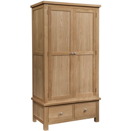 Dodford Oak Gents Wardrobe with 2 Drawers Dodford Oak Gents Wardrobe with 2 Drawers