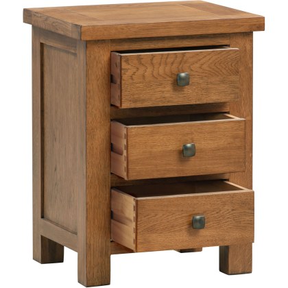 Dodford Rustic Oak 3 Drawer Bedside Dodford Rustic Oak 3 Drawer Bedside