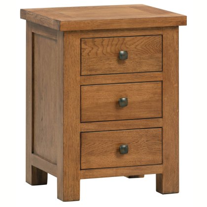 Dodford Rustic Oak 3 Drawer Bedside Dodford Rustic Oak 3 Drawer Bedside