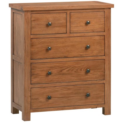 Dodford Rustic Oak 2 Over 3 Drawer Chest Dodford Rustic Oak 2 Over 3 Drawer Chest