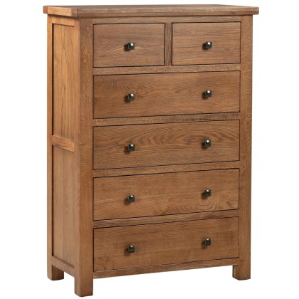 Dodford Rustic Oak 2 Over 4 Drawer Chest Dodford Rustic Oak 2 Over 4 Drawer Chest