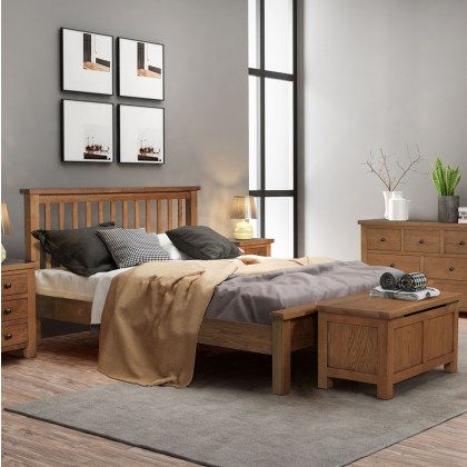 Dodford Rustic Oak Low Foot End Bed Dodford Rustic Oak Low Foot End Bed