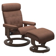 Stressless Erik Classic Base Chair with Footstool Stressless Erik Classic Base Chair with Footstool