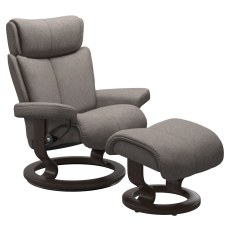 Stressless Magic Classic Base Chair with Footstool Stressless Magic Classic Base Chair with Footstool