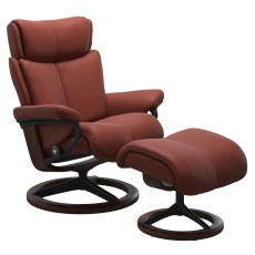 Stressless Magic Signature Base Chair with Footstool Stressless Magic Signature Base Chair with Footstool