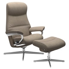 Stressless Philip Cross Base Chair with Footstool Stressless Philip Cross Base Chair with Footstool