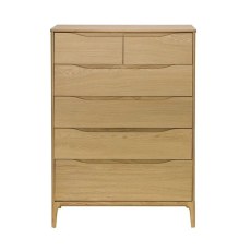 Ercol Rimini 6 Drawer Tall Wide Chest Ercol Rimini 6 Drawer Tall Wide Chest