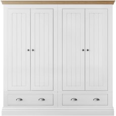 New England Bedroom Small 2 Drawer 4 Door Wardrobe New England Bedroom Small 2 Drawer 4 Door Wardrobe