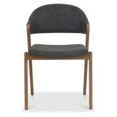 Camden Rustic Oak Upholstered Chair - Dark Grey Fabric (Pair) Camden Rustic Oak Upholstered Chair - Dark Grey Fabric (Pair)