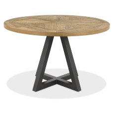 Indus Rustic Oak Circular Dining Table Indus Rustic Oak Circular Dining Table